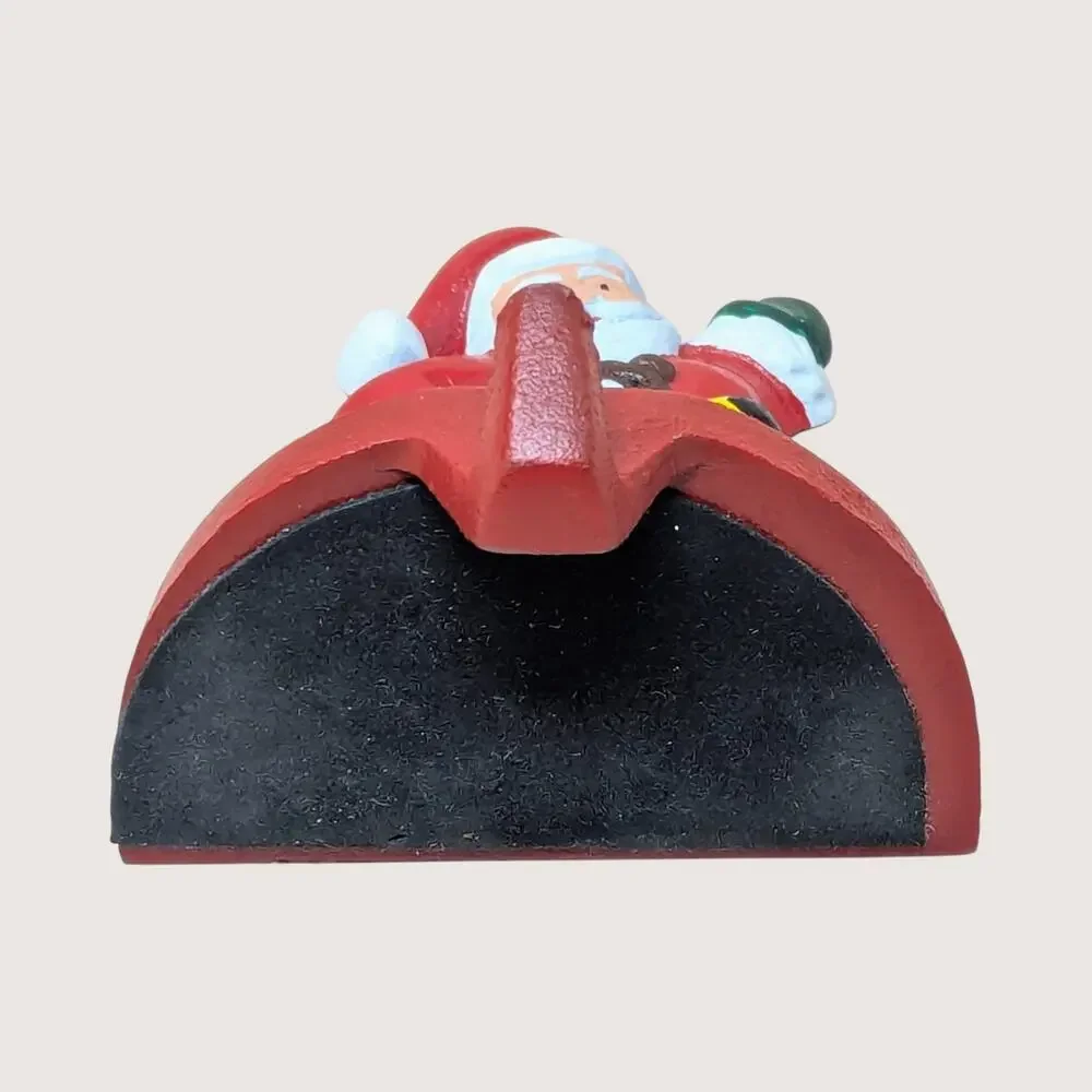 1990s Cast Iron Santa Claus Stocking Holder